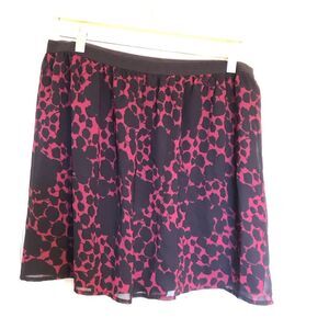 Gap Pink & Black Print Skirt Size Large
